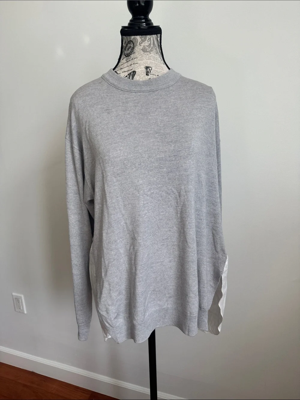 Tibi Light Gray Women’s Crewneck Sweater - Picture 1 of 5